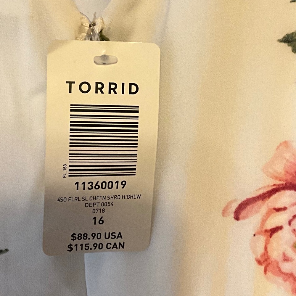 Torrid Sleeveless Chiffon High Low Dress size 16 - Picture 5 of 9